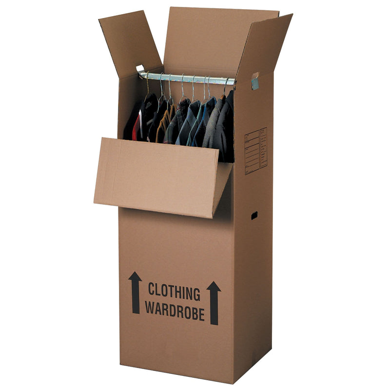 Wardrobe Boxes, 24" x 22" x 60", Kraft, 5/Bundle  (242260WARD)
