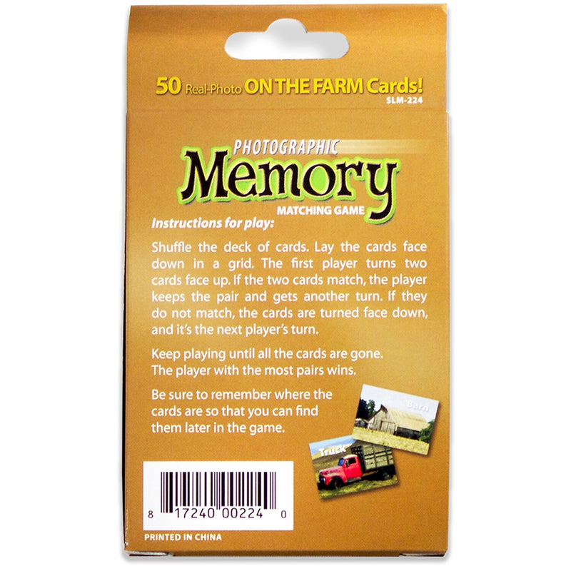 Stages Learning Materials Photographic Memory Matching Game, On the Farm, Grades PreK+ (SLM224)
