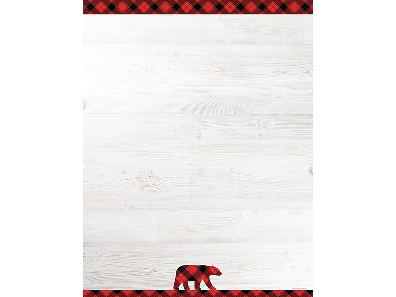 Great Papers! Black Buffalo Plaid Seasonal Letterhead, White, 80/Pack (2019119)