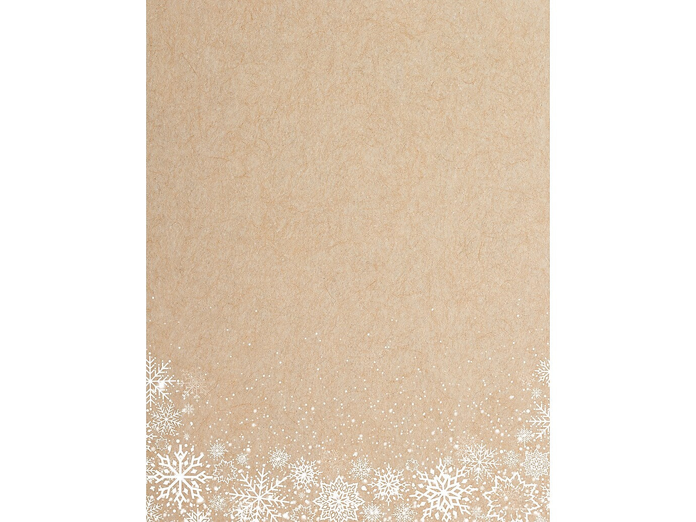 Great Papers! White Snowflakes Seasonal Letterhead, Brown, 80/Pack (2019116)