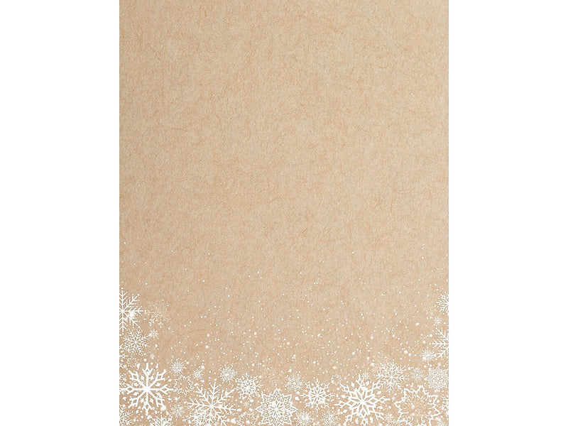 Great Papers! White Snowflakes Seasonal Letterhead, Brown, 80/Pack (2019116)