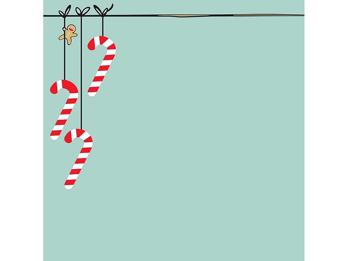 Great Papers! Minty Candy Cane Holiday Letterhead, Mint, 80/Pack (2019107)