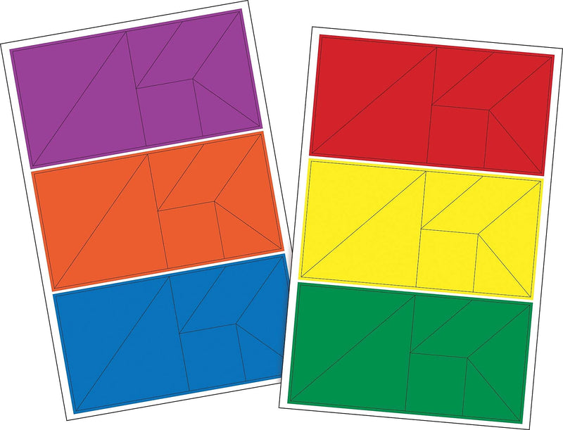 Barker Creek Learning Magnets Kidshapes, Tangrams, 42 Magnetic Pieces/Pack (LM2305)