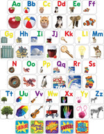Barker Creek Learning Magnets A-Z Letters with Pictures, 60 Magnetic Pieces/Pack (LM1150)