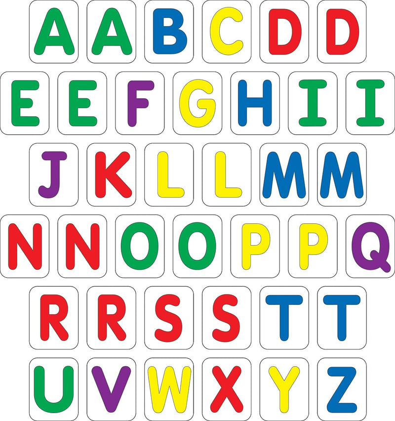 Barker Creek Learning Magnets, Uppercase Letters with extras, 38 Magnetic Pieces/Pack (LM1120)