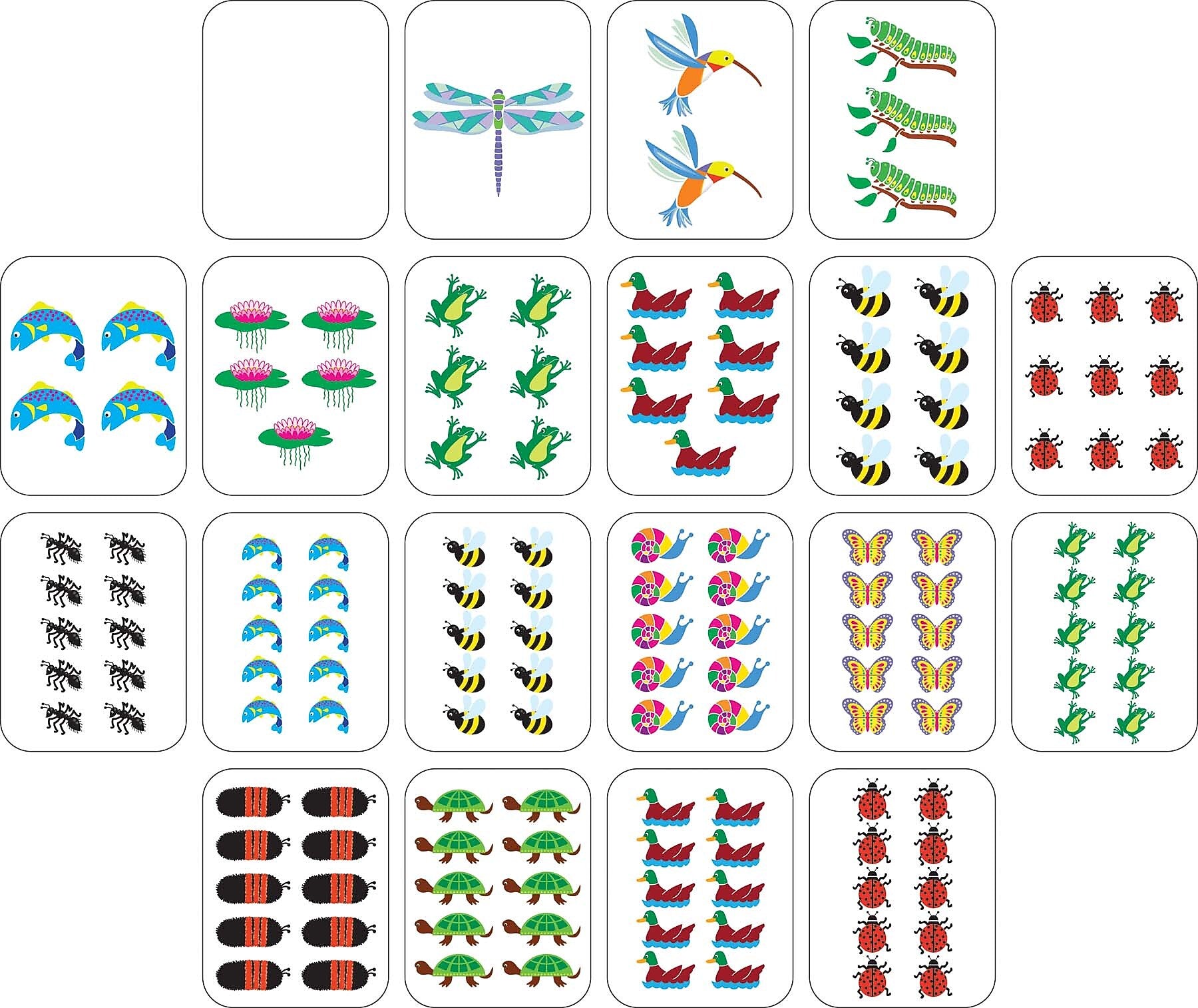Barker Creek Learning Magnets Kidmath Critter Counting Set, 20 Magnetic Pieces/Pack (LM1301)