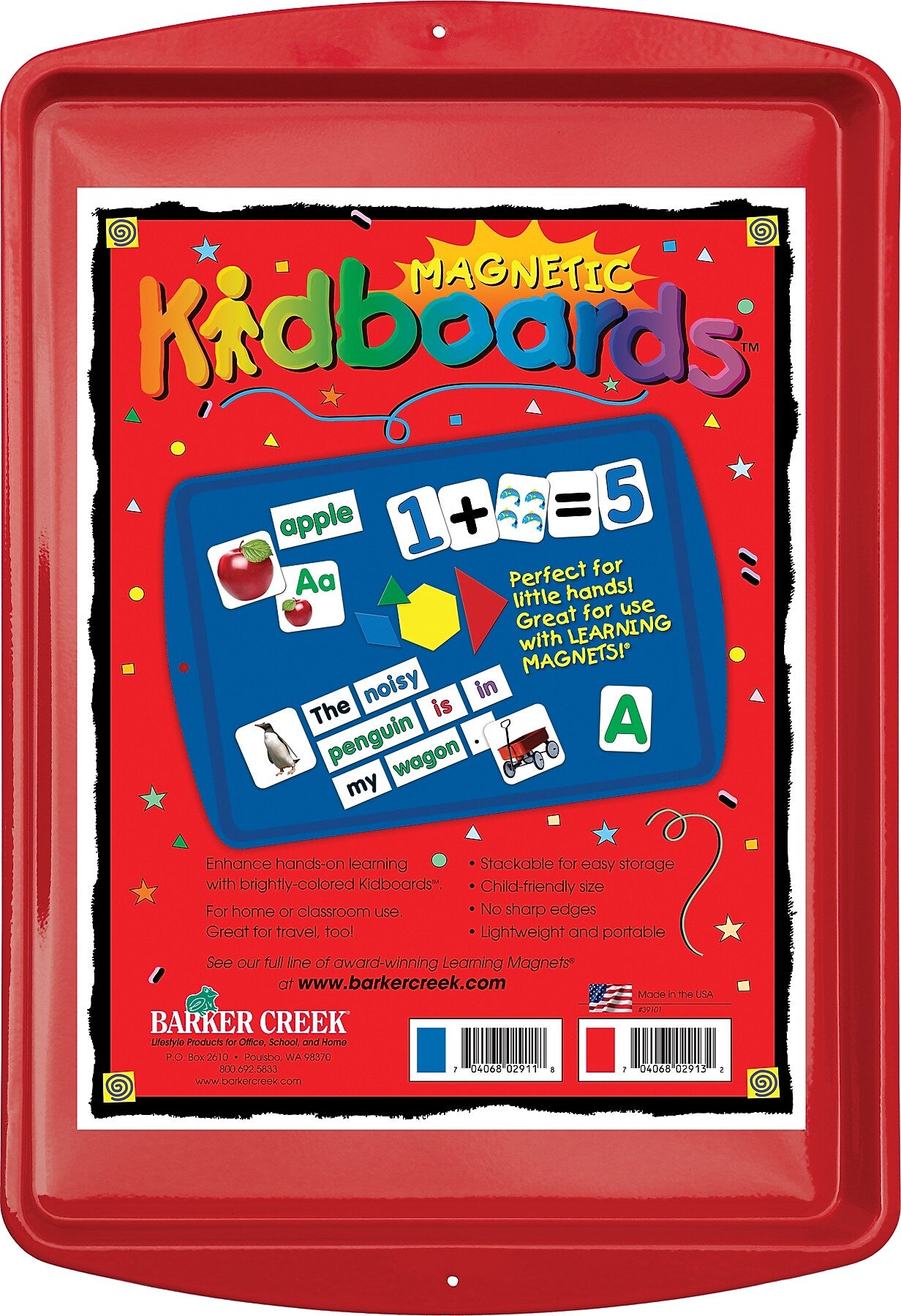 Barker Creek Learning Magnets Red Kidboard (LM2913)