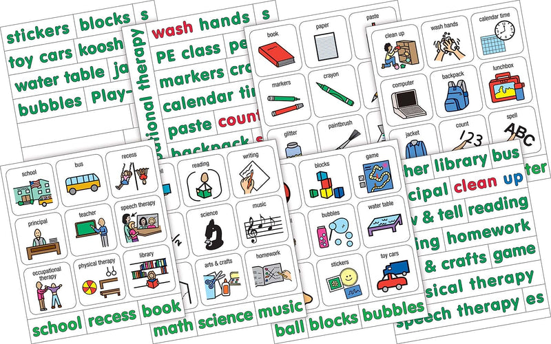 Barker Creek PCS Learning Magnets, 45 School Words, 90 Magnetic Pieces/Pack (LM3030)