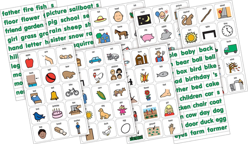 Barker Creek PCS Learning Magnets, 90 Nouns, 180 Magnetic Pieces/Pack (LM3005)