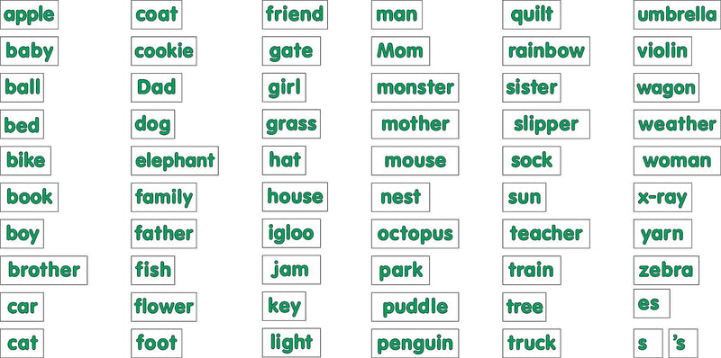 Barker Creek Learning Magnets Kidwords, High Frequency Words, 208 Magnetic Pieces/Pack (LM2600)