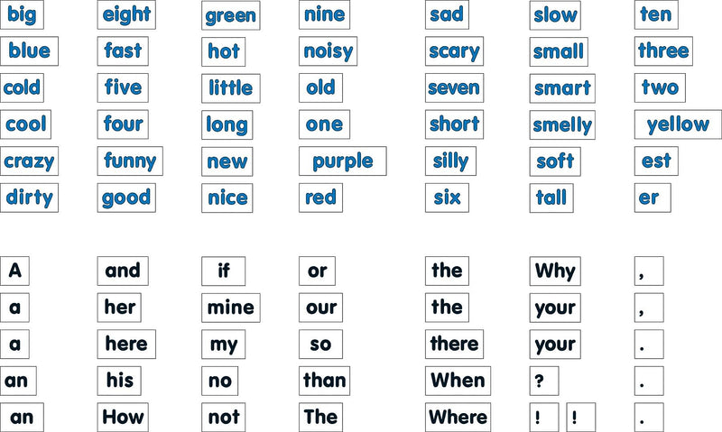 Barker Creek Learning Magnets Kidwords, High Frequency Words, 208 Magnetic Pieces/Pack (LM2600)