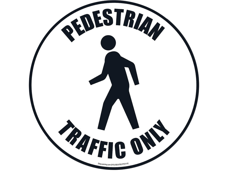 Stop-Painting Safety Awareness Floor Sign, White/Black (RFS1111)