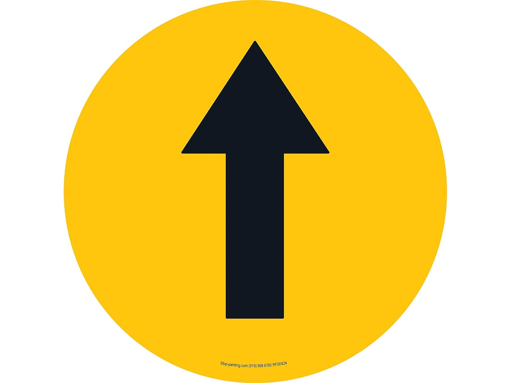 Stop-Painting Warehouse Floor Sign, Yellow (RFS0424)