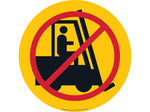 Stop-Painting No Forklift Floor Sign, Black/Yellow/Red (RFS0447)