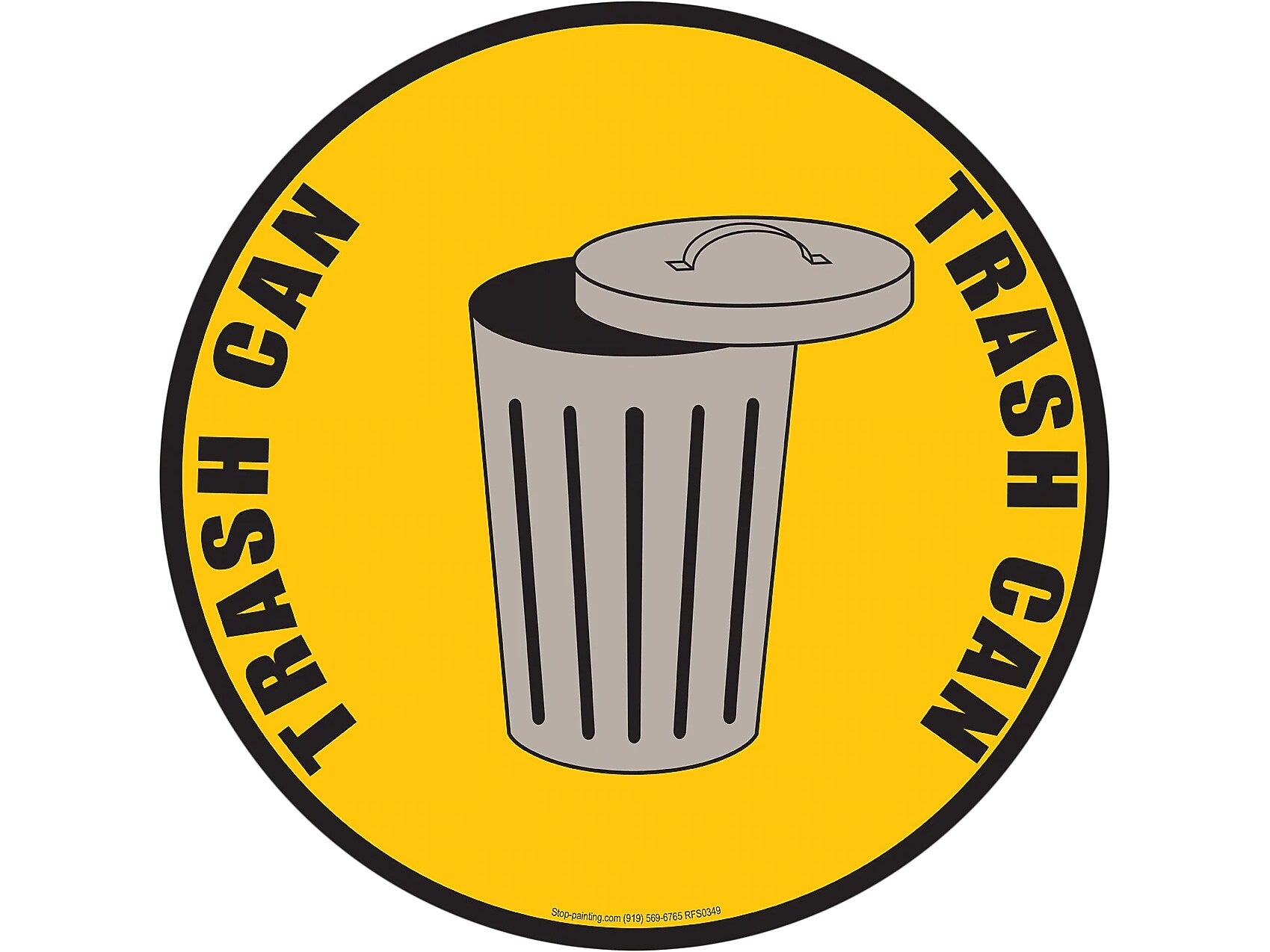 Stop-Painting Warehouse Floor Sign, Yellow/Gray/Black (RFS0349)