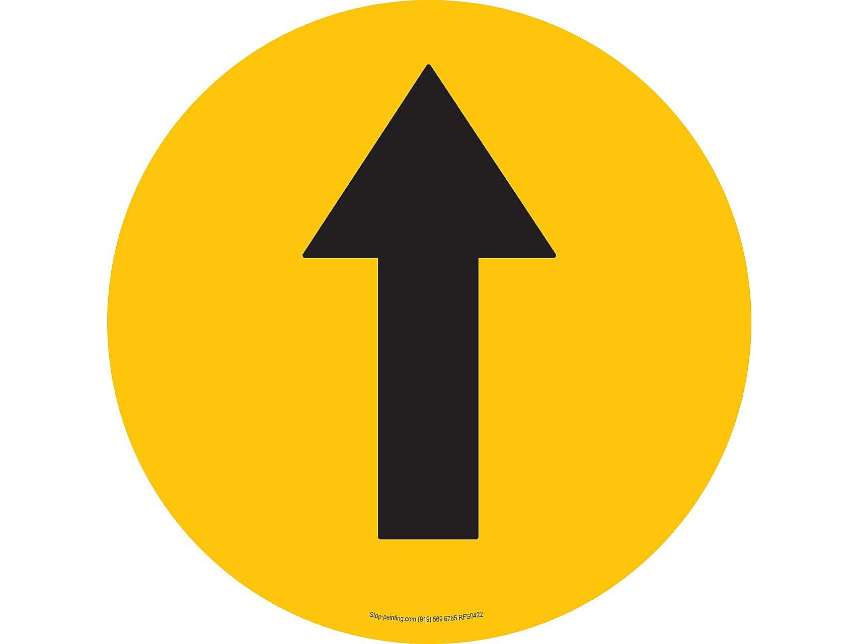 Stop-Painting Warehouse Floor Sign, Yellow (RFS0422)