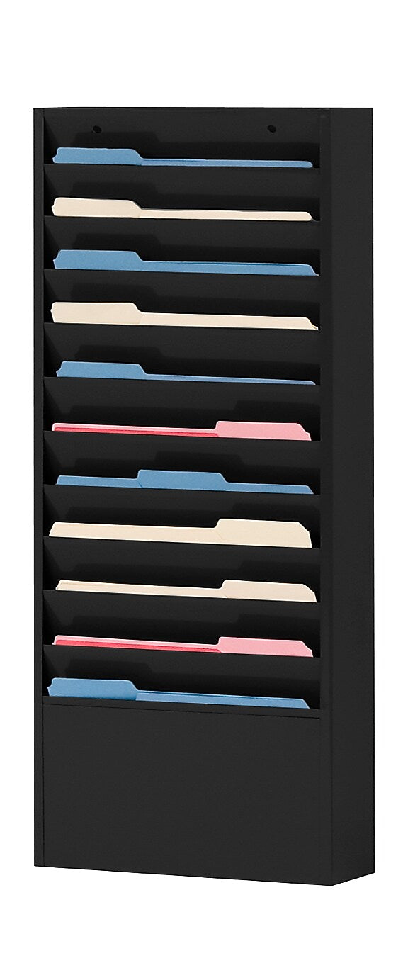 Durham Literature Holder, 26 1/4" x 13 1/4", Wall Mounted, Black Steel (406-08)