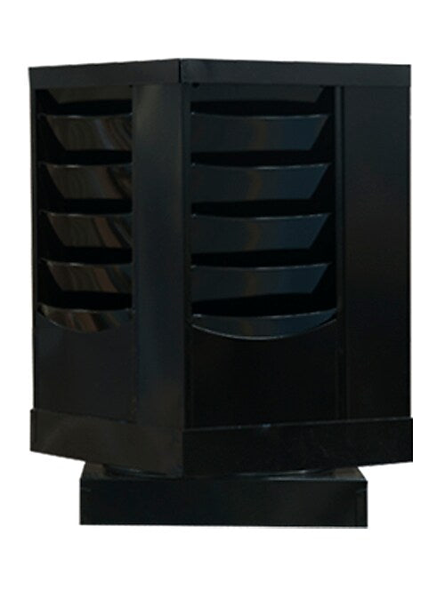 Durham Con-Tur Literature Holder, 23 1/8" x 14 1/8", Free Standing, Black Steel (409-08)
