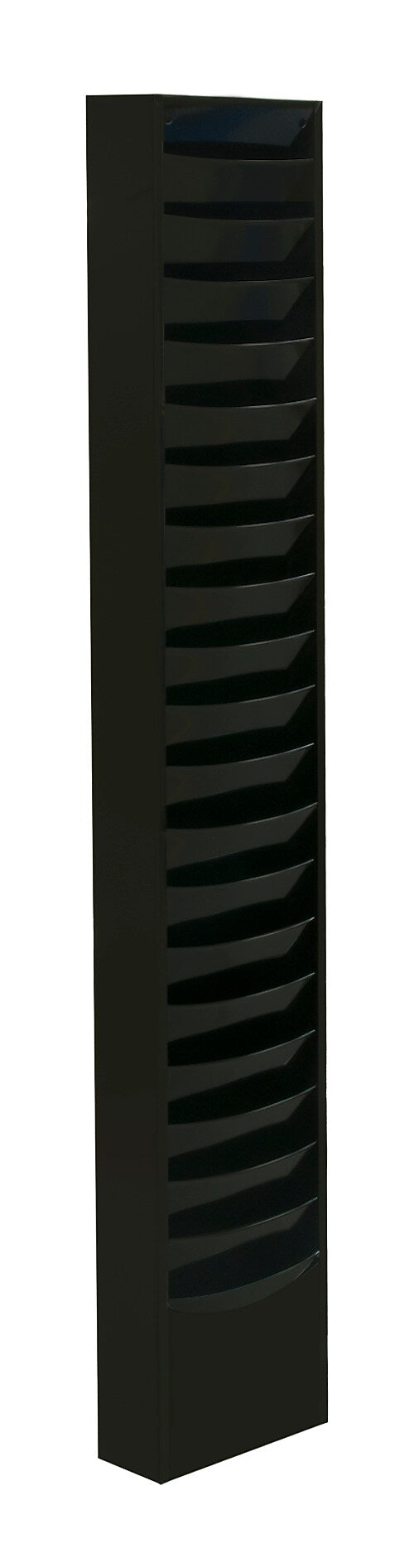 Durham Literature Holder, 58" x 13 1/4", Wall Mounted, Black Steel (411-08)