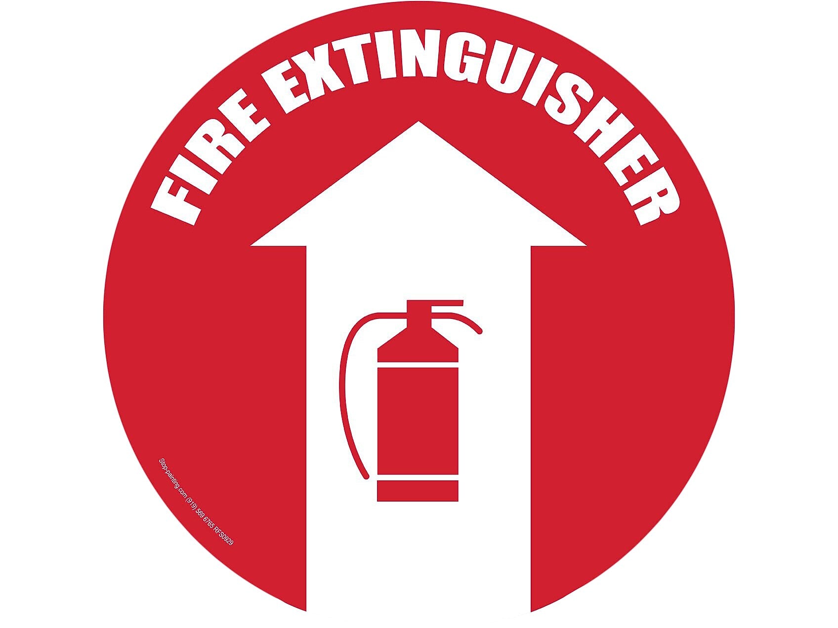 Stop-Painting Safety Awareness Floor Sign, Red/White (RFS0927)
