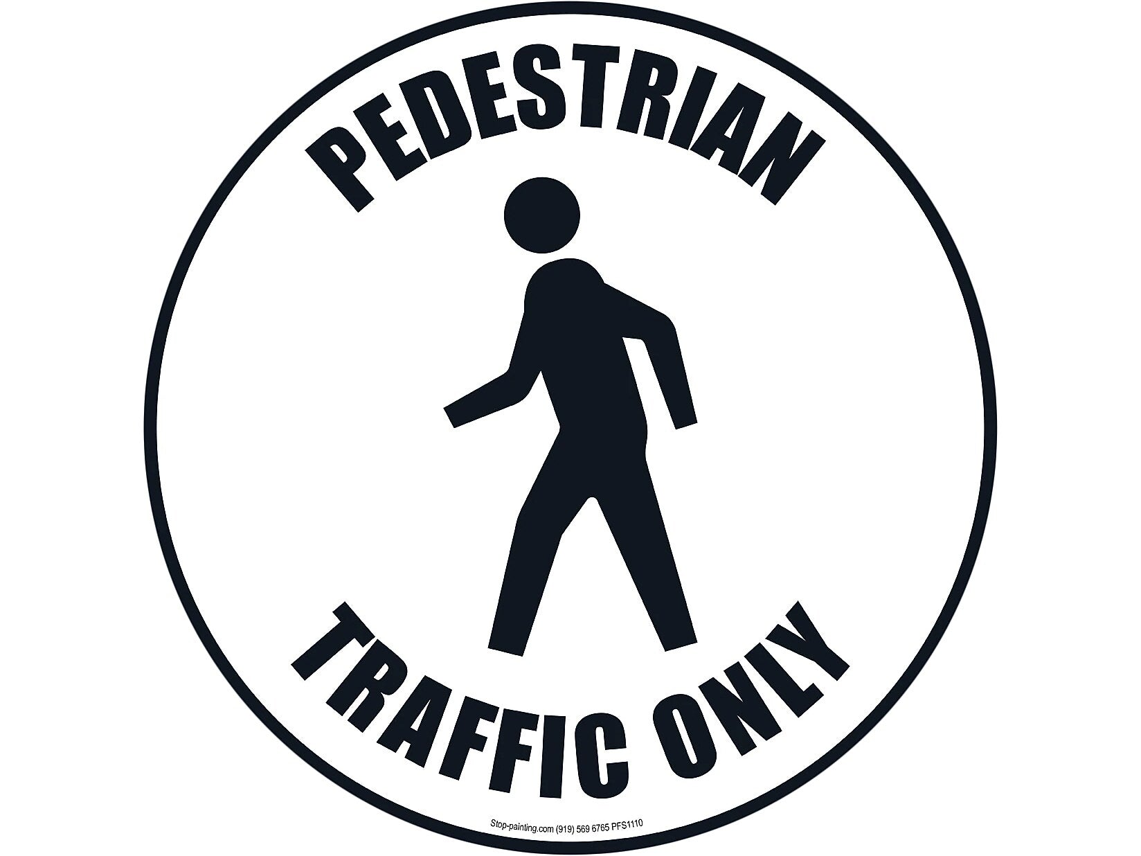 Stop-Painting Safety Awareness Floor Sign, White/Black (RFS1113)