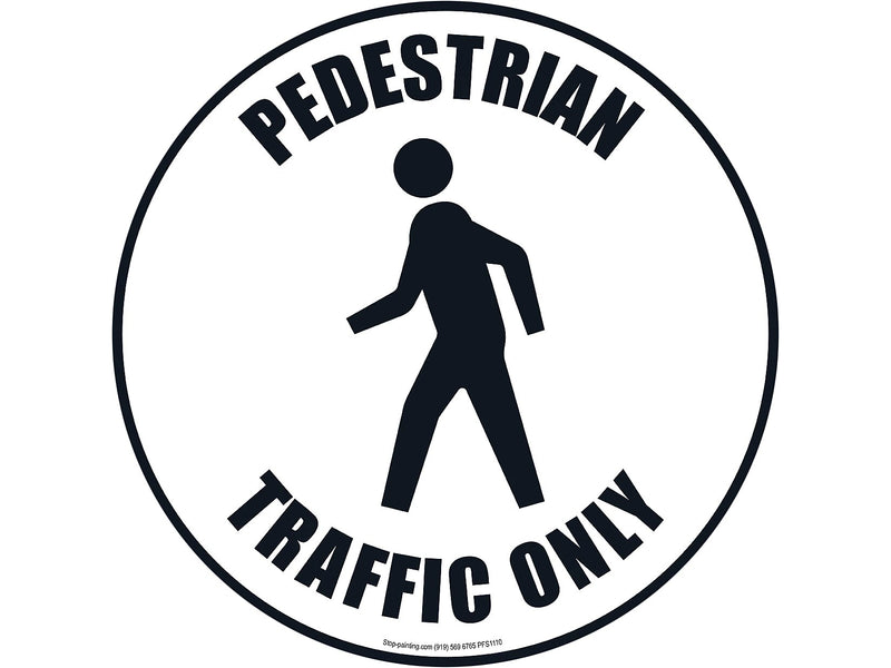 Stop-Painting Safety Awareness Floor Sign, White/Black (RFS1113)
