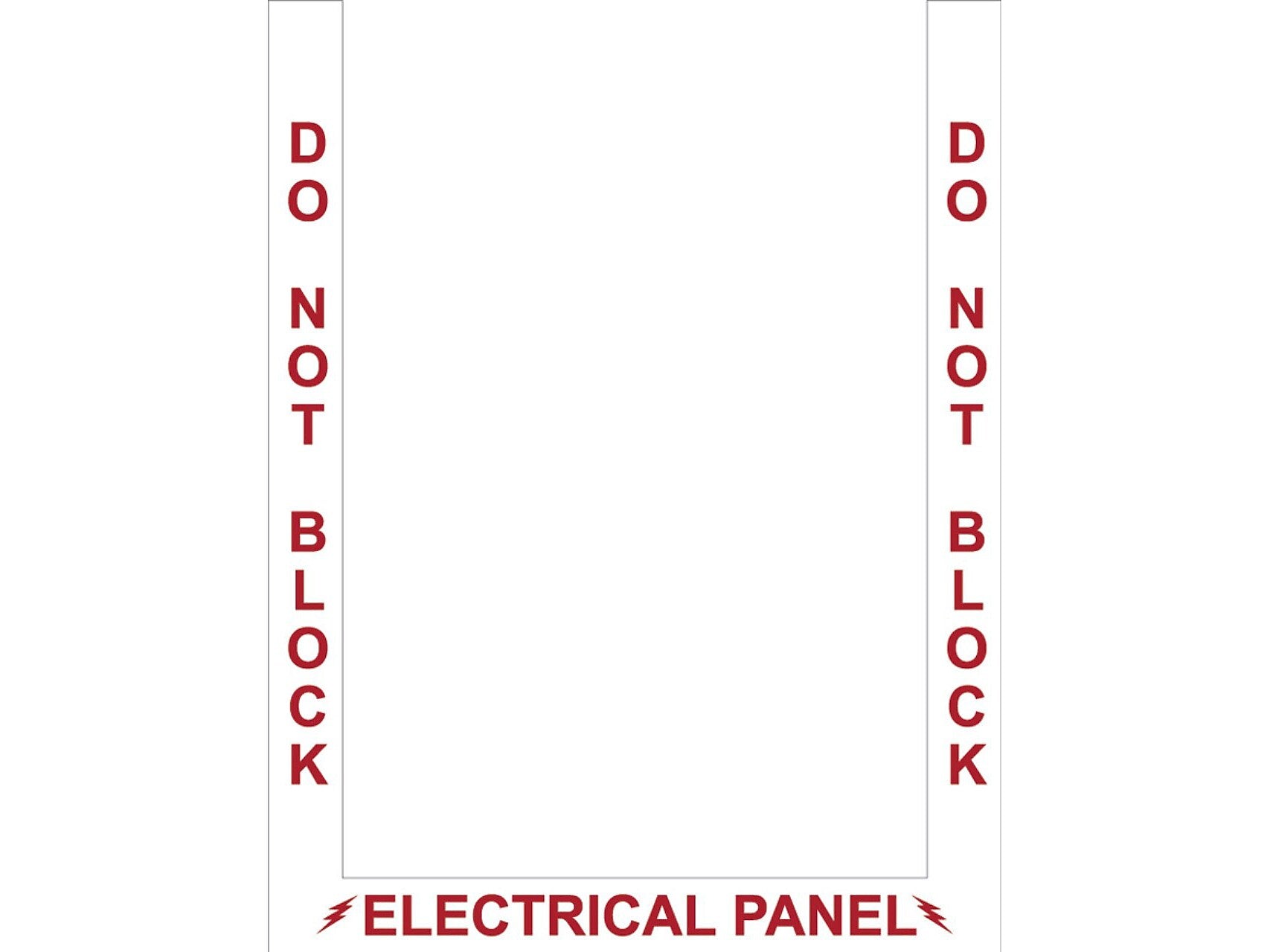 Stop-Painting Superior Mark Electrical Panel Floor Marking Tapes Kit, Red/White (IN-40-906-V)