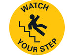 Stop-Painting Watch Your Step Floor Sign, Golden Yellow (RFS0287)