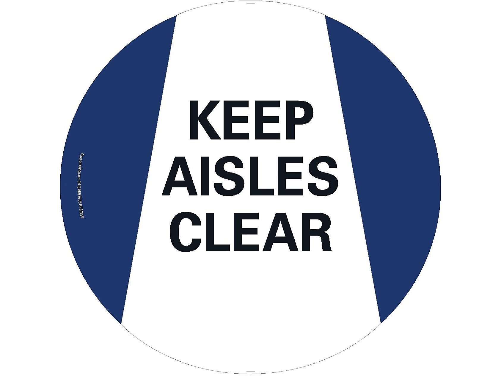 Stop-Painting Keep Away Floor Sign, White/Blue (RFS0299)