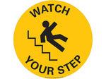 Stop-Painting Watch Your Step Floor Sign, Golden Yellow (RFS0289)