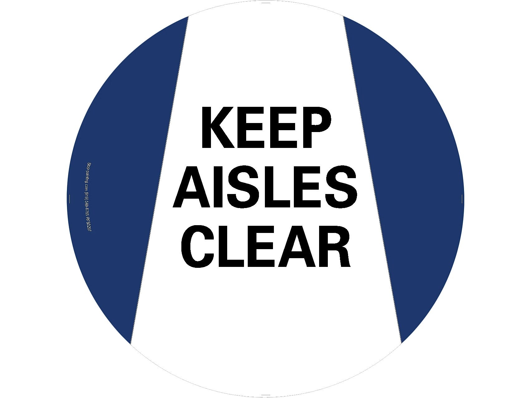 Stop-Painting Keep Away Floor Sign, White/Blue (RFS0297)