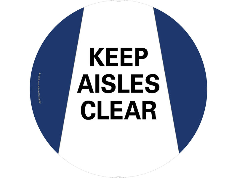 Stop-Painting Keep Away Floor Sign, White/Blue (RFS0297)