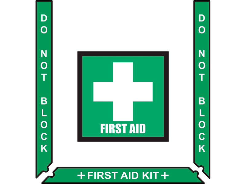 Stop-Painting Superior Mark Medical Equipment Floor Sign Kit, Green/White (IN-40-945-V)