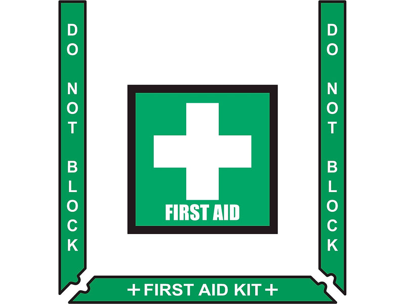 Stop-Painting Superior Mark Medical Equipment Floor Sign Kit, Green/White (IN-40-945)
