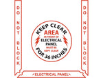 Stop-Painting Superior Mark Electrical Panel Floor Sign Kit, Red/Black/White (IN-40-929-V)