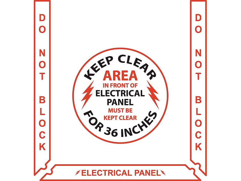 Stop-Painting Superior Mark Electrical Floor Sign, Red/Black/White (IN-40-929)