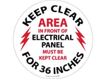 Stop-Painting Electrical Floor Sign, Black/Red/White (RFS0859)