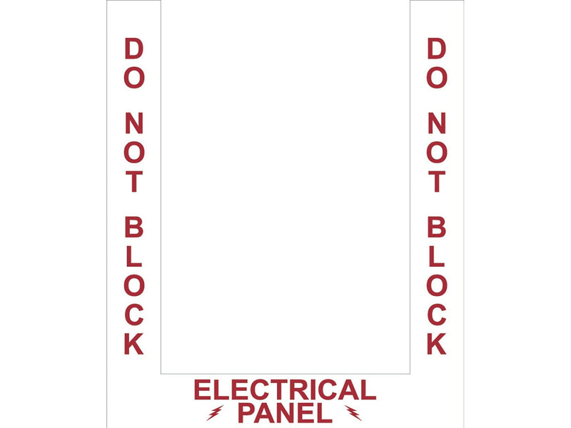 Stop-Painting Superior Mark Electrical Panel Floor Marking Tape Kit, Red/White (IN-40-907)