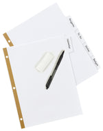 Avery Big Tab Write & Erase Paper Divider, 5 Tabs, White/Gold Reinforced, 1 Set (23075)