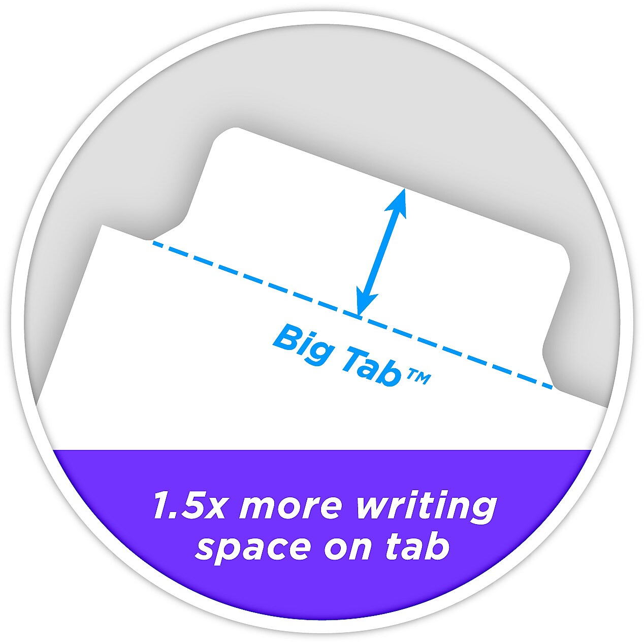 Avery Big Tab Write & Erase Paper Dividers, 5 Tabs, White, Gold Reinforced, 48 Sets/Carton (23075)