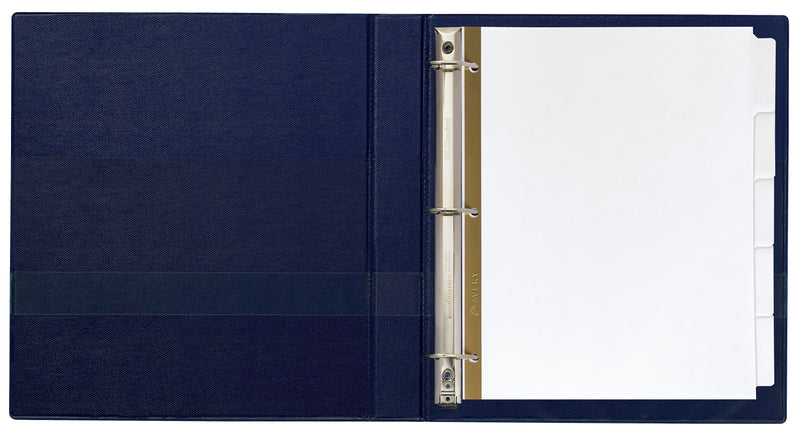 Avery Big Tab Write & Erase Paper Divider, 5 Tabs, White/Gold Reinforced, 1 Set (23075)