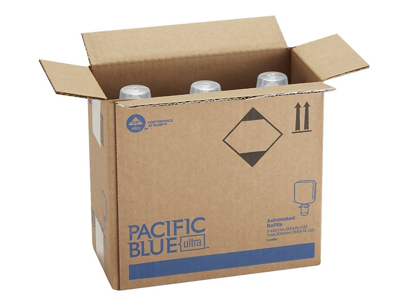Pacific Blue Foaming Hand Sanitizer Dispenser Refill, 3/Carton (43337)