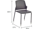 Safco Next High-Impact Polypropylene Office Chair, Black, 4/Carton (4287BL)