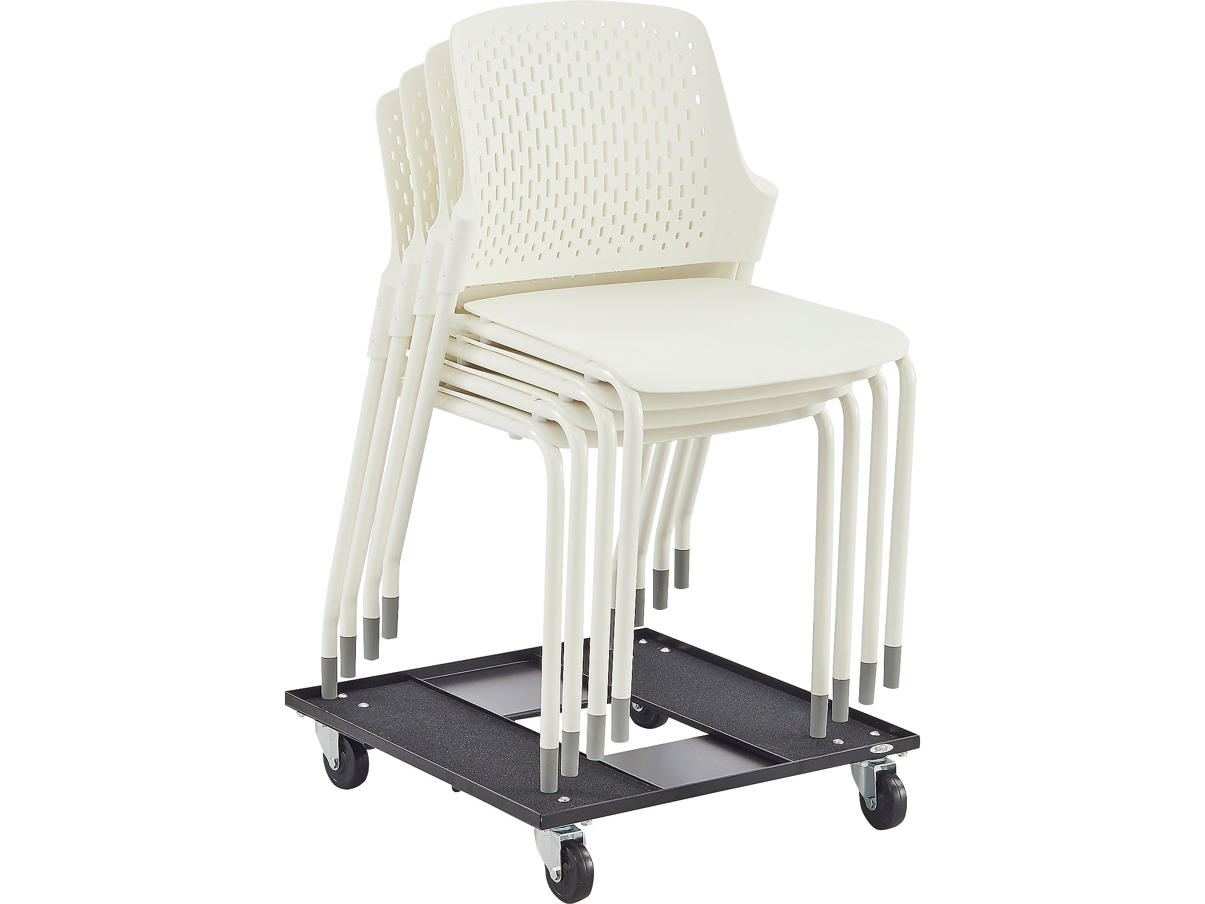 Safco Next High-Impact Polypropylene Office Chair, White, 4/Carton (4287WH)
