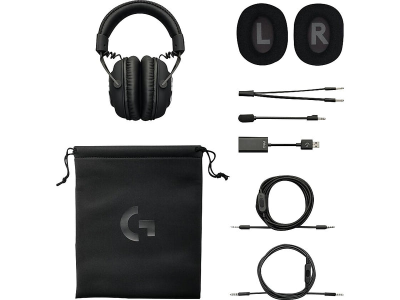 Logitech PRO X 981-000817 Wired Over-the-Ear Gaming Headset, Black (981-000817)