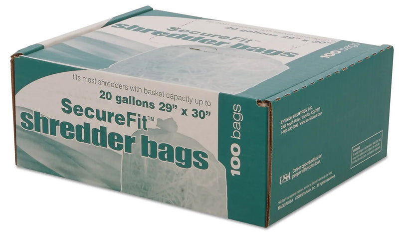AbilityOne Envision SecureFit Shredder Bags, 20 Gallons, 100 Bags (SBC4791)