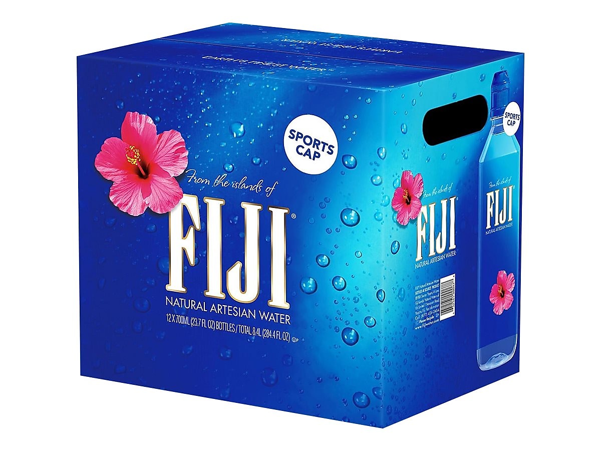 FIJI Natural Artesian Spring Water, 23.67 oz., 6 Bottles/Pack, 2 Packs/Carton (00067)