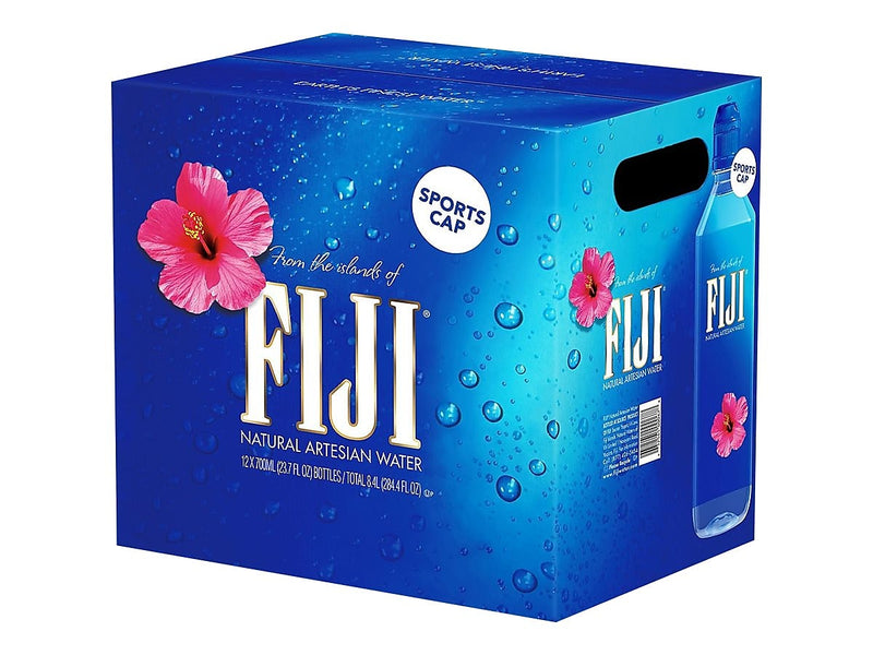 FIJI Natural Artesian Spring Water, 23.67 oz., 6 Bottles/Pack, 2 Packs/Carton (00067)