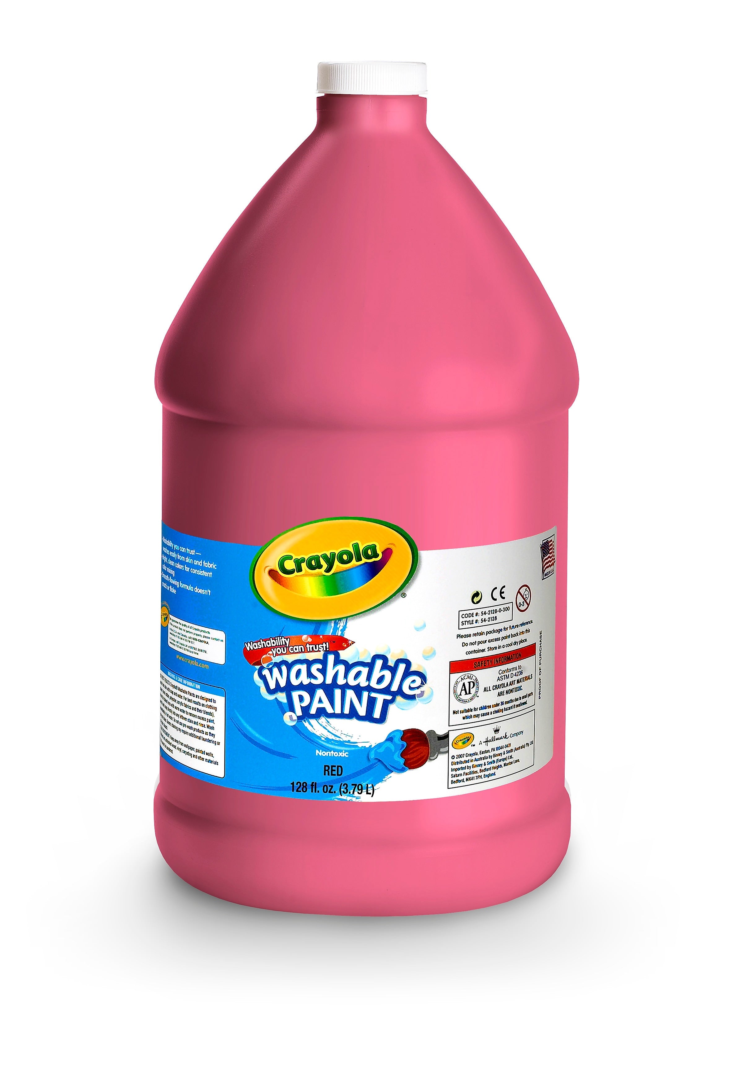 Crayola Washable Paints, Red, 1 Gallon (54-2128-038)