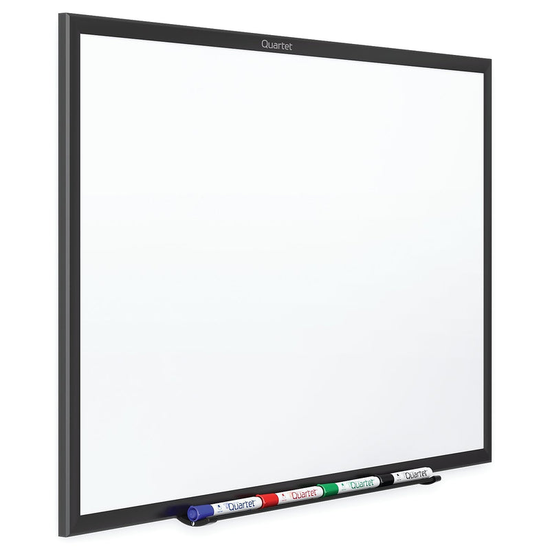 Quartet® Classic Melamine Dry-Erase Whiteboard, Black Aluminum Frame, 8'W x 4'H (S538B)
